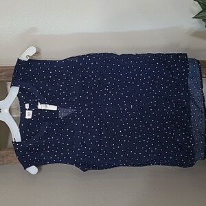 GAP womens blue and white poka dot tank top  size medium  New with tags